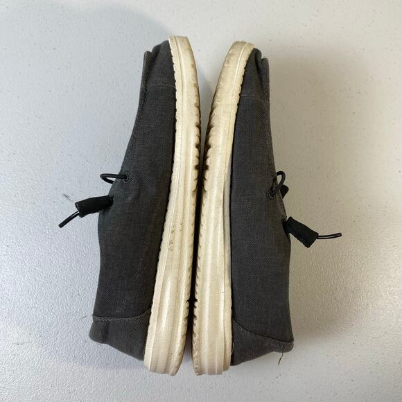 Hey Dude Women's Size 7 Wendy Chambray Off Black Slip On Loafer Comfort Sneaker - Picture 7 of 14